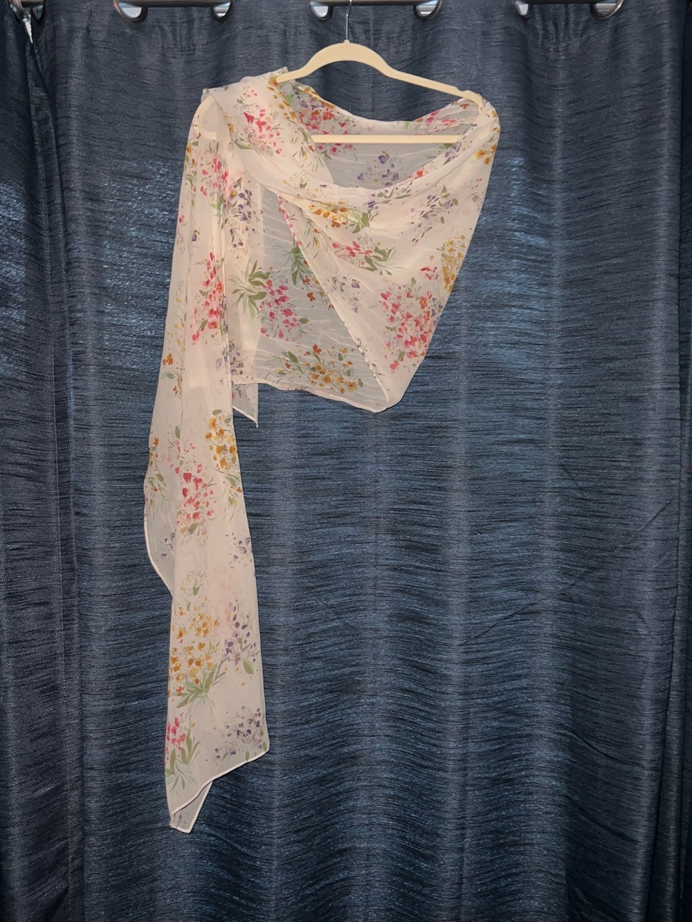 Vintage 90s Kay Unger Silk Floral Tiered Dress with Matching Scarf/Wrap. Size 8 - Picture 10 of 11